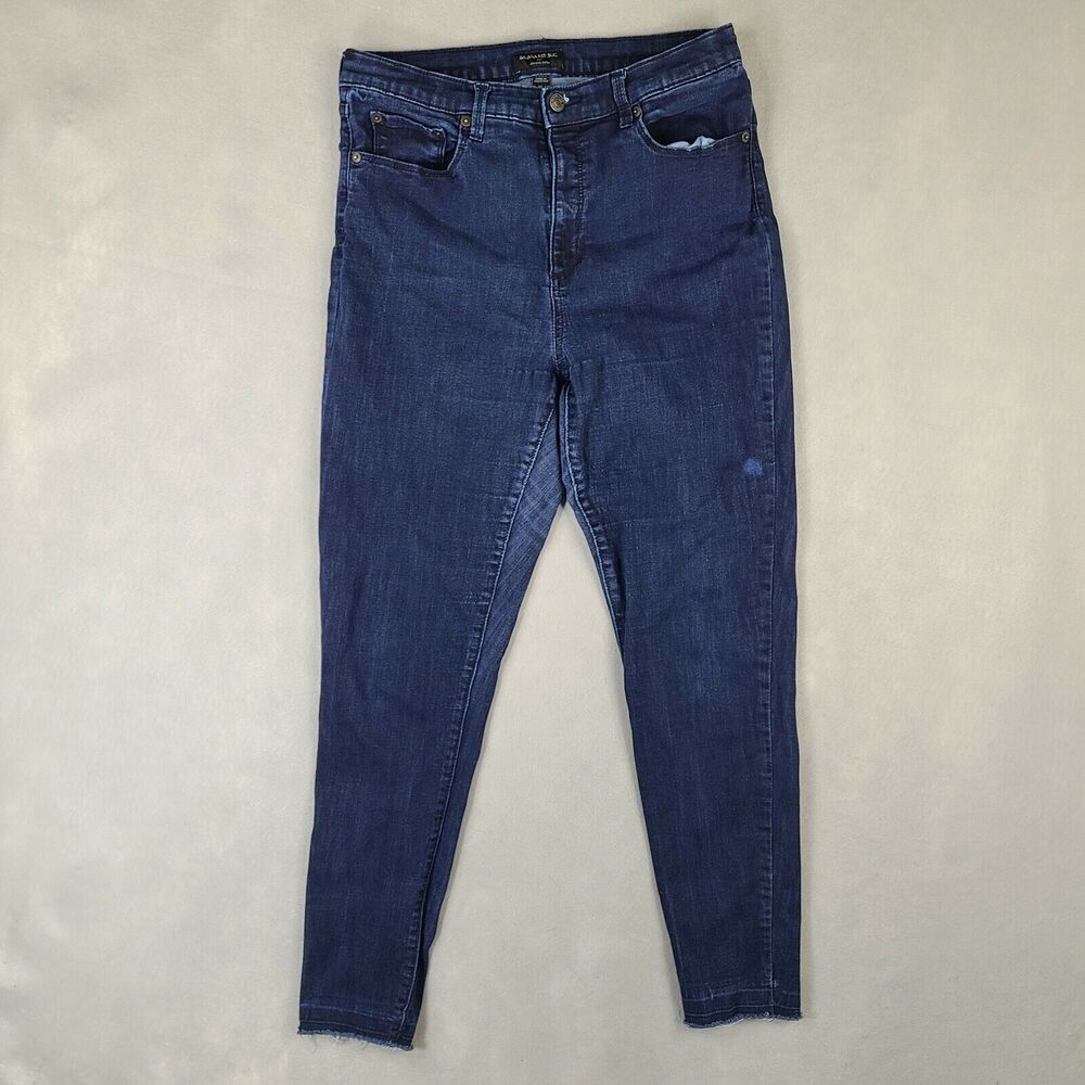 Banana Republic Skinny High Rise Women's Jeans Size 14 (31x27.5) Raw Hem